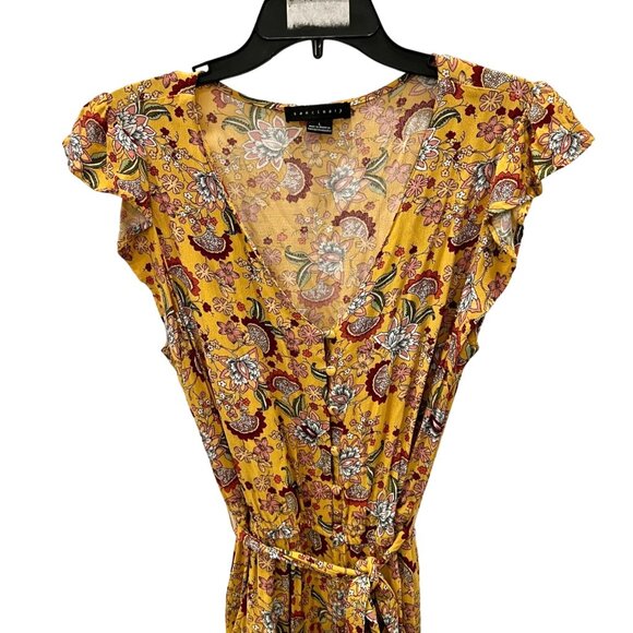 Sanctuary Artist Floral Button Down Flutter Romper-  Size L - Picture 10 of 10